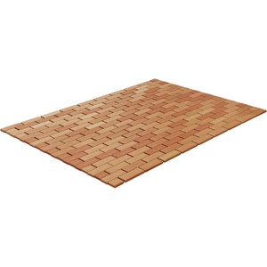 image:imageBath Mat Natural Wooden NonSlip Roll Up Lattice Design Mat for Indoor or Outdoor Bathtub Shower Sauna Hot Tub by Lavish Home
