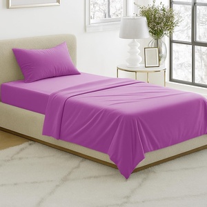 image:imageBedford Home Brushed Microfiber Sheet Set Purple 3 Piece TwinPurple