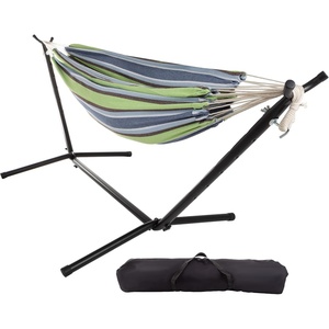 image:imageDouble Brazilian Hammock with Stand Included  Woven Cotton 2Person Outdoor Swing with Frame for Camping Backyard or Patio by Pure Garden