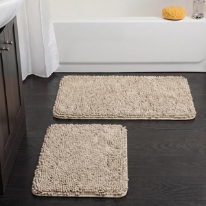 image:imageLavish Home 2 Piece Memory Foam Shag Bath Mat  Ivory