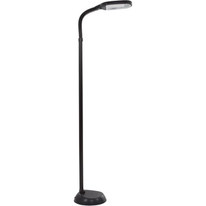 image:imageLavish Home Adjustable Floor Lamp for Bedroom  Full Spectrum Natural Sunlight Lamp for Office with Bendable Neck for Reading Light Craft Studying and Esthetician Light  Black