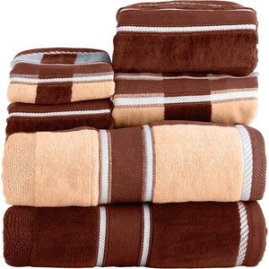 image:imageLavish Home Bathroom Towels Set Bathroom Accessories Beige Set of 6Beige