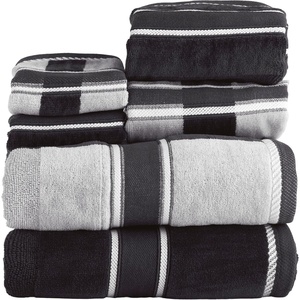 image:imageLavish Home Bathroom Towels Set Bathroom Accessories Beige Set of 6Charcoal Gray