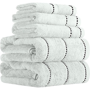 image:imageLavish Home Bathroom Towels Set Bathroom Accessories Seafoam Set of 6