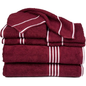 image:imageLavish Home Bathroom Towels Set Bathroom Essentials Eggplant Set of 8Burgundy