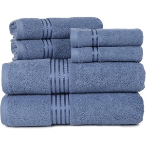 image:imageLavish Home Bathroom Towels Set Taupe Set of 6Blue