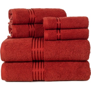 image:imageLavish Home Bathroom Towels Set Taupe Set of 6Burgundy