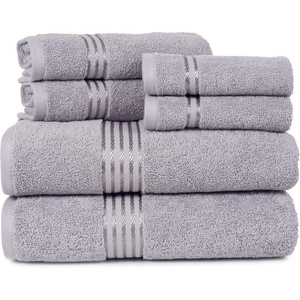 image:imageLavish Home Bathroom Towels Set Taupe Set of 6Silver