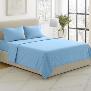 image:imageLavish Home Brushed Microfiber Sheet Set Twin Extra Long WhiteBlue