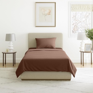 image:imageLavish Home Brushed Microfiber Sheet Set Twin Extra Long WhiteBrown