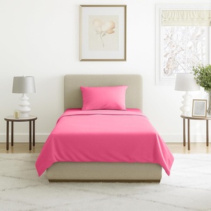image:imageLavish Home Brushed Microfiber Sheet Set Twin Extra Long WhitePink