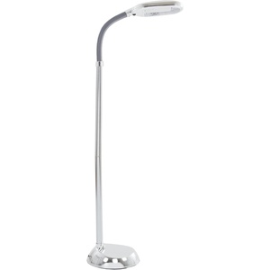 image:imageLavish Home Floor Lamp  Full Spectrum Natural Sunlight Lamp with Bendable Neck  Reading Craft Studying and Esthetician Light Chrome