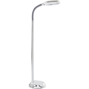 image:imageLavish Home Floor Lamp  Full Spectrum Natural Sunlight Lamp with Bendable Neck  Reading Craft Studying and Esthetician Light ChromeChrome