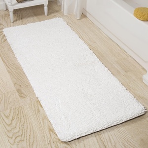 image:imageLavish Home Memory Foam Shag Bath Mat 24x58 White