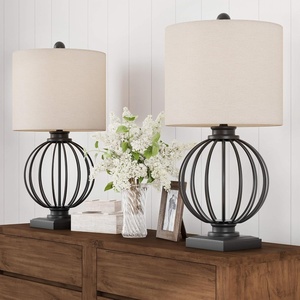 image:imageLavish Home Modern Table Lamps Black Set of 2 13 x 26