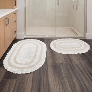 image:imageLavish Home Reversible Bathroom Rug Set Ivory 2Pieces 32x2024x17Ivory