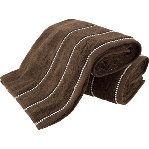 image:imageLuxury Cotton Towel Set 2 Piece Bath Sheet Set Made From 100 Zero Twist Cotton Quick Dry Soft and Absorbent By Bedford Home White  BlackChocolate  White