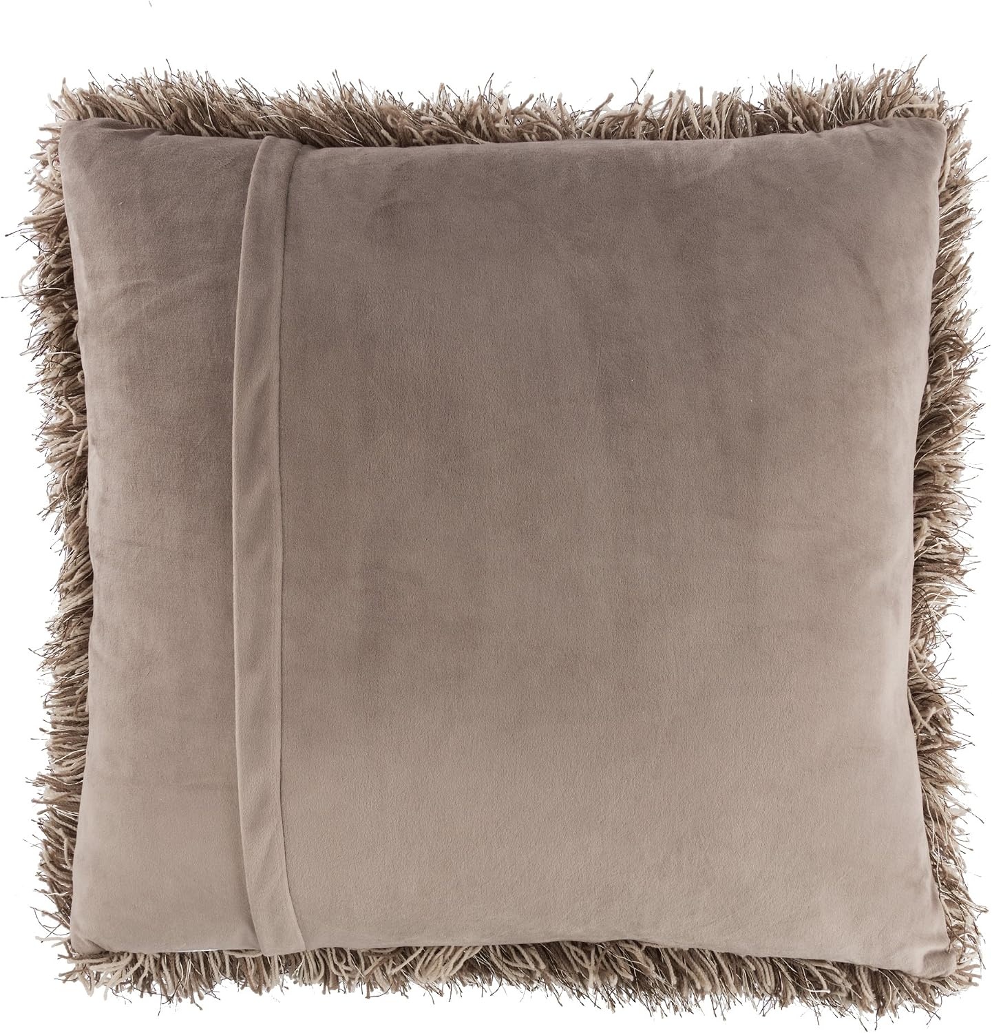 image:imageLavish Home Oversized Floor or Throw Pillow Square Luxury Plush Shag Faux Fur Glam Decor Cushion for Bedroom Living Room or Dorm Mocha