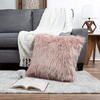 image:image22 Plush Pillow Luxury Square Accent Pillow Insert and Shag Glam Cover Set For Bedroom or Living Room by Lavish Home Pink