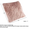 image:image22 Plush Pillow Luxury Square Accent Pillow Insert and Shag Glam Cover Set For Bedroom or Living Room by Lavish Home Pink