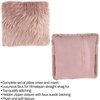 image:image22 Plush Pillow Luxury Square Accent Pillow Insert and Shag Glam Cover Set For Bedroom or Living Room by Lavish Home Pink