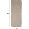 image:image24x59 Memory Foam Extra Long Bath Mat by Lavish Home  Woven Jacquard Fleece  BlueTaupe
