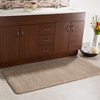 image:image24x59 Memory Foam Extra Long Bath Mat by Lavish Home  Woven Jacquard Fleece  BlueTaupe