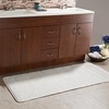 image:image24x59 Memory Foam Extra Long Bath Mat by Lavish Home  Woven Jacquard Fleece  BlueWhite