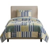 image:image2Piece Quilt Set  Lynsey Classic Patchwork Twin Quilt with Pillow Sham  Machine Washable Lightweight Bedding by Lavish Home MulticolorTwin