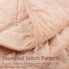 image:image3PC Velvet Queen Quilt Bedding Set  96x92 Inch Queen Bedspread and Matching Pillow Shams  Medium Weight Bed Set for All Seasons  Ultra Soft Luxury Cotton Velvet Bedding by Lavish Home CreamPink