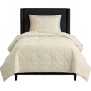 image:image3PC Velvet Queen Quilt Bedding Set  96x92 Inch Queen Bedspread and Matching Pillow Shams  Medium Weight Bed Set for All Seasons  Ultra Soft Luxury Cotton Velvet Bedding by Lavish Home CreamCream