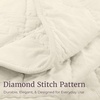 image:image3PC Velvet Queen Quilt Bedding Set  96x92 Inch Queen Bedspread and Matching Pillow Shams  Medium Weight Bed Set for All Seasons  Ultra Soft Luxury Cotton Velvet Bedding by Lavish Home CreamCream