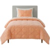 image:image3PC Velvet Queen Quilt Bedding Set  96x92 Inch Queen Bedspread and Matching Pillow Shams  Medium Weight Bed Set for All Seasons  Ultra Soft Luxury Cotton Velvet Bedding by Lavish Home CreamPink