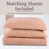 image:image3PC Velvet Queen Quilt Bedding Set  96x92 Inch Queen Bedspread and Matching Pillow Shams  Medium Weight Bed Set for All Seasons  Ultra Soft Luxury Cotton Velvet Bedding by Lavish Home CreamPink