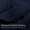 image:image3PC Velvet Queen Quilt Bedding Set  96x92 Inch Queen Bedspread and Matching Pillow Shams  Medium Weight Bed Set for All Seasons  Ultra Soft Luxury Cotton Velvet Bedding by Lavish Home CreamNavy Blue