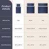 image:image3PC Velvet Queen Quilt Bedding Set  96x92 Inch Queen Bedspread and Matching Pillow Shams  Medium Weight Bed Set for All Seasons  Ultra Soft Luxury Cotton Velvet Bedding by Lavish Home CreamNavy Blue