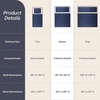 image:image3PC Velvet Queen Quilt Bedding Set  96x92 Inch Queen Bedspread and Matching Pillow Shams  Medium Weight Bed Set for All Seasons  Ultra Soft Luxury Cotton Velvet Bedding by Lavish Home CreamNavy Blue