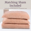 image:image3PC Velvet Queen Quilt Bedding Set  96x92 Inch Queen Bedspread and Matching Pillow Shams  Medium Weight Bed Set for All Seasons  Ultra Soft Luxury Cotton Velvet Bedding by Lavish Home CreamPink
