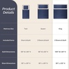 image:image3PC Velvet Queen Quilt Bedding Set  96x92 Inch Queen Bedspread and Matching Pillow Shams  Medium Weight Bed Set for All Seasons  Ultra Soft Luxury Cotton Velvet Bedding by Lavish Home CreamNavy Blue