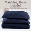 image:image3PC Velvet Queen Quilt Bedding Set  96x92 Inch Queen Bedspread and Matching Pillow Shams  Medium Weight Bed Set for All Seasons  Ultra Soft Luxury Cotton Velvet Bedding by Lavish Home CreamNavy Blue