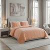 image:image3PC Velvet Queen Quilt Bedding Set  96x92 Inch Queen Bedspread and Matching Pillow Shams  Medium Weight Bed Set for All Seasons  Ultra Soft Luxury Cotton Velvet Bedding by Lavish Home CreamPink