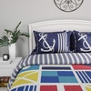 image:image3Piece FullQueen Quilt Set  CoastalThemed Reversible Bedspread with Sham  Lightweight Breathable Hypoallergenic Bedding by Lavish HomeFullQueen Pack of 2