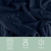 image:imageCable Knit Throw Blanket for Couch Sofa or Bed  60x80Inch Soft and Cozy Blanket  Throws with Cable Knit Pattern and Warm Sherpa for Living Room Bedroom and Home Decor by Lavish Home Navy BlueNavy Blue