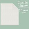 image:imageCable Knit Throw Blanket for Couch Sofa or Bed  60x80Inch Soft and Cozy Blanket  Throws with Cable Knit Pattern and Warm Sherpa for Living Room Bedroom and Home Decor by Lavish Home Navy BlueIvory
