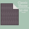 image:imageCable Knit Throw Blanket for Couch Sofa or Bed  60x80Inch Soft and Cozy Blanket  Throws with Cable Knit Pattern and Warm Sherpa for Living Room Bedroom and Home Decor by Lavish Home Navy BlueCharcoal Gray
