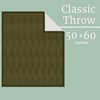 image:imageCable Knit Throw Blanket for Couch Sofa or Bed  60x80Inch Soft and Cozy Blanket  Throws with Cable Knit Pattern and Warm Sherpa for Living Room Bedroom and Home Decor by Lavish Home Navy BlueGreen