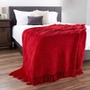 image:imageChenille Throw Blanket For Couch Home Dcor Bed Sofa amp ChairOversized 60 x 70 Lightweight 5 Fringe UltraSoft amp Shiny in Lagoon Teal by LHC Vineyard RedVineyard Red