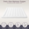 image:imageDown Alternative Mattress TopperKing Size 3 Gusset Hypoallergenic Fiber Filled Pillowtop Pad for Cushion amp SupportMicrofiber Cover by Lavish HomeWhite