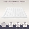 image:imageDown Alternative Mattress TopperKing Size 3 Gusset Hypoallergenic Fiber Filled Pillowtop Pad for Cushion amp SupportMicrofiber Cover by Lavish HomeWhite