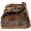 image:imageFaux Fur Throw  Luxurious Hypoallergenic Premium Zobel Faux Marten Sable Fur Blanket with Plush Mink Back and Gift Box 60x70 by LHC Amber Brown